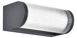 Viokef Zunanja LED-stenna svetilka Monaco, temno siva, širina 25 cm, kovinska, Siva, Aluminij, Sodobni