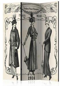 Artgeist Paravan Dress 1914, 3-Delni, Enostranski