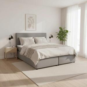 Bessagi Home Postelja Boxspring Florinda, Siva, Z Nadvložkom, 180x200