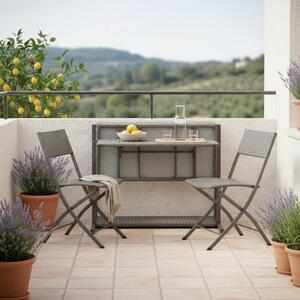 Bessagi Garden Balkonska Garnitura Mario, Modularen, Siva Barva
