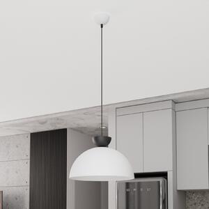 EMIBIG LIGHTING Lestenec Lunaro, bel, Ø 40 cm, kovina, zatemnjen, Bela, Dnevna soba / jedilnica, Kovina, Sodobni