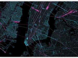 Artgeist Fototapeta Blue Manhattan, 150x105cm