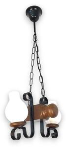 Brilagi - Lestenec na verigi RUSTIC 2xE14/40W/230V bukev/oreh