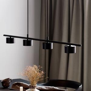 Nordlux LED-visoka svetilka Clyde, štirisvetilna, črna, dolžina 115 cm, zatemnjen, Črna, Dnevna soba / jedilnica, Kovina, Sodobni