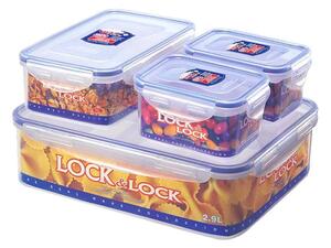 SET 4x Posoda za hrano LOCK 0,47/1/3,9 l modra/prozorna