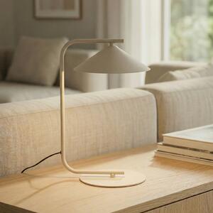 TK Lighting Namizna svetilka Lume, krem, kovina, višina 42 cm, Bež, spalnica, Kovina