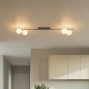 TK Lighting Stropna svetilka Imelo, rjava, 4-žarnica, steklo, dolžina 140 cm, zatemnjen, Rjava / rjasta, spalnica, Steklo