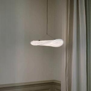New Works LED-visoka svetilka Tense, premer 55 cm, bela, z možnostjo zatemnitve, zatemnjen, Bela, Dnevna soba / jedilnica, Tkanine / tekstil, Skandinavski