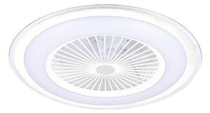 LED Zatemnitvena stropna svetilka z ventilatorjem ZONDA LED/48W/230V bela + Daljinski upravljalnik