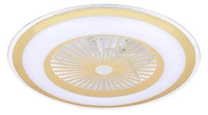 LED Zatemnitvena stropna svetilka z ventilatorjem ZEPHYR LED/48W/230V zlata + Daljinski upravljalnik