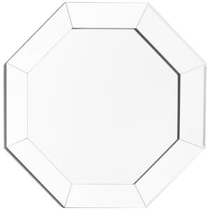 STENSKO OGLEDALO, 60/60/4 cm kovina, steklo, leseni material