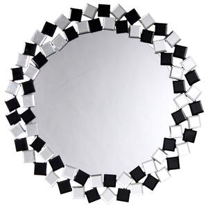 STENSKO OGLEDALO, 80/80/1,6 cm kovina, steklo, leseni material