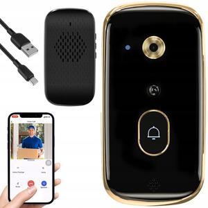 Aku. 3600mAh WiFi domofon in zvonec s kamero USB