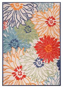 PREPROGA ZA ZUNANJO UPORABO Floral 80/150 cm tkano rdeča