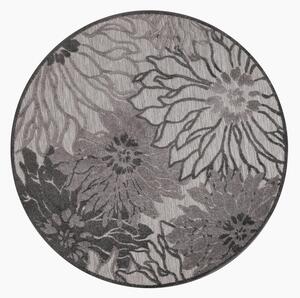 PREPROGA ZA ZUNANJO UPORABO Floral 120 cm tkano siva, svetlo siva