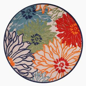 PREPROGA ZA ZUNANJO UPORABO Floral 120 cm tkano rdeča