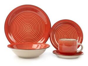 30-delni jedilni set Banquet Spiral Red