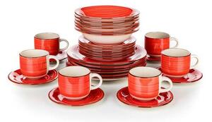 30-delni jedilni set Banquet Spiral Red