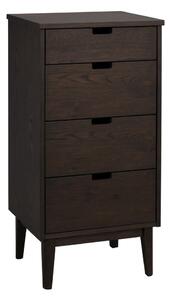 Komoda iz masivnega hrasta v temni naravni barvi 45x92x38 cm Garrison – Rowico