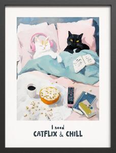 Tiskana slika z okvirjem 30x40 cm Catflix – Styler