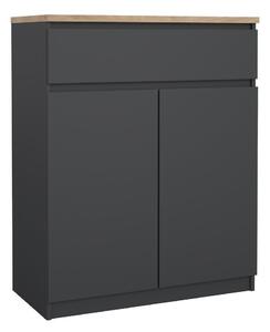 Temno siva komoda 80x100x40 cm Naia – Tvilum