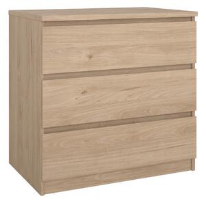 Komoda v hrastovem dekorju v naravni barvi 77x76x50 cm Naia – Tvilum