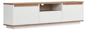 Bela/v naravni barvi TV omarica v borovem dekorju 160x42x30 cm Sentinel – Kalune Design