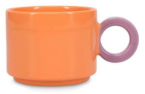 Oranžna skodelica iz kamenine 280 ml Lou – ONA