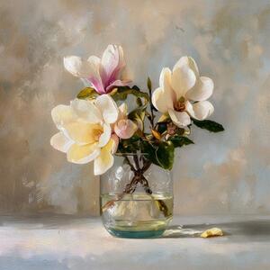 Tiskana slika na platnu 32x32 cm Magnolias – Styler