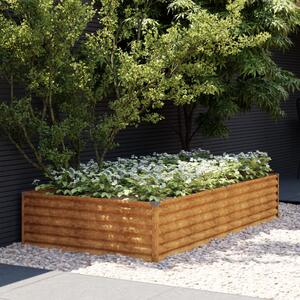 VidaXL Vrtna visoka greda 195x100x36 cm corten jeklo