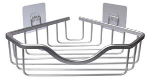 Aluminijasta kopalniška polica v sijajno srebrni barvi z namestitvijo brez vrtanja/kotna Filaire Aluminium – douceur d'intérieur