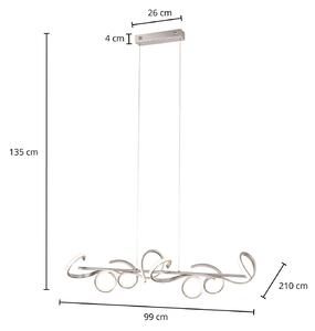 Lindby Zaylee LED viseča svetilka, z možnostjo zatemnitve, srebrna