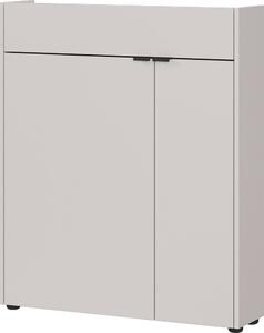 Kremno bela omarica v mat dekorju 83x99x22 cm Ameca – Germania