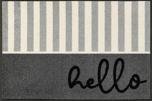 PREDPRAŽNIK Hello Stripes 50/75 cm potiskano siva