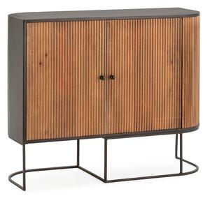 Komoda iz masivnega manga v naravni barvi 110x90x40 cm Curve – MOME