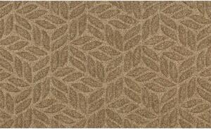 PREDPRAŽNIK Dune Leaves Taupe 45/75 cm reliefno umazano rjava