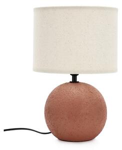 Keramična namizna svetilka v barvi terakote s tekstilnim senčilom (višina 32 cm) Irvin – Yes Everyday