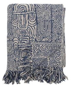 Modra odeja iz mešanice bombaža 130x160 cm Bresso – Bloomingville