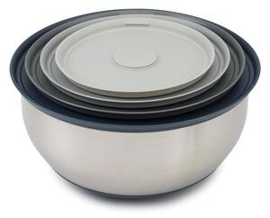 Sklede v kompletu 4 ks iz nerjavečega jekla v srebrni barvi ø 28,5 cm Nest Prep&Store – Joseph Joseph