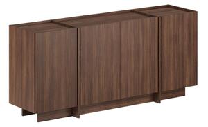 Komoda v orehovem dekorju z luknjo za kable v temni naravni barvi 180x80x45 cm Dorma – Kalune Design