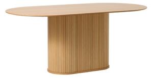 Jedilna miza z mizno ploščo v hrastovem dekorju 95x180 cm Nola – Unique Furniture