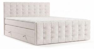 Kremno bela boxspring postelja s prostorom za shranjevanje 200x200 cm Blend – Maison de Rêve