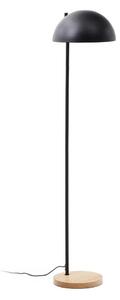 Črna/naravna stoječa svetilka s kovinskim senčilom (višina 150 cm) Catlar – Kave Home
