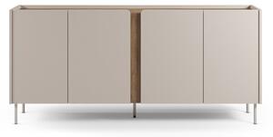 Kremno bela/naravna komoda v hrastovem dekorju 180x82x40 cm Lucile – Marckeric