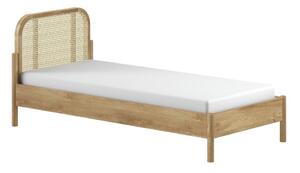 Postelja iz masivnega hrasta z letvenim dnom 90x200 cm v naravni barvi Olive Rotan – Vipack