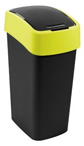 Rumen/črn plastičen koš za smeti za ločevanje odpadkov 45 l Flip Bin – Curver