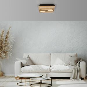JUST LIGHT. GmbH LED-stropna svetilka Akustik, 30 x cm, naravno leseno, kovinsko, Les, Dnevna soba / jedilnica, Les, Sodobni