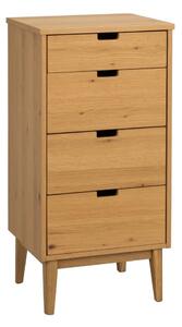 Komoda iz masivnega hrasta v naravni barvi 45x92x38 cm Garrison – Rowico