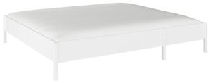 DRUŽINSKA POSTELJA 240 cm x 200 cm , leseni material bela