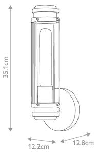 Stenska kopalniška svetilka Masthead, krom, 1 luč, višina 35 cm, IP44